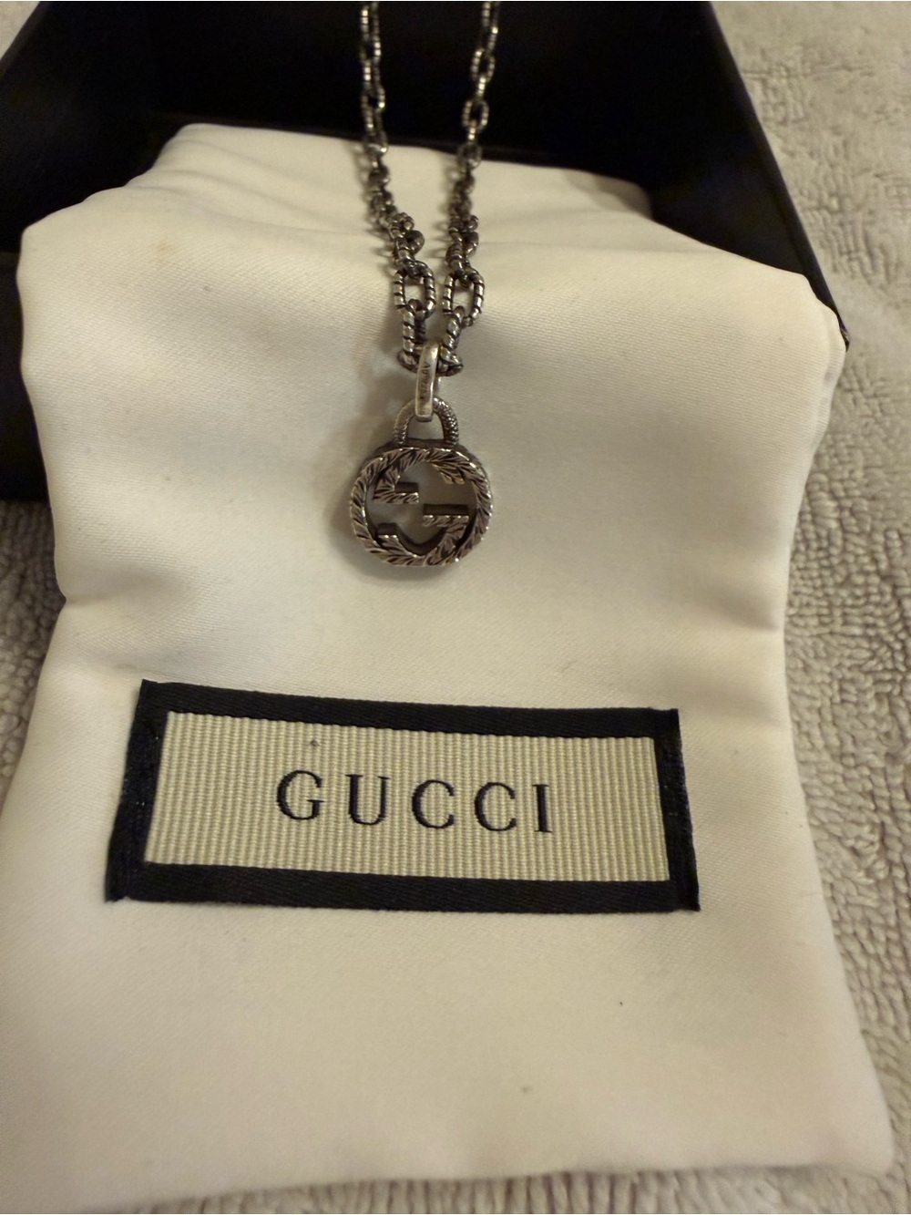 Gucci Interlocking G Rope Necklace-BOX, DUSTY & CARD